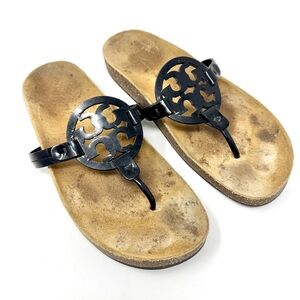 Tory Burch Miller Cloud Thong Sandals Black